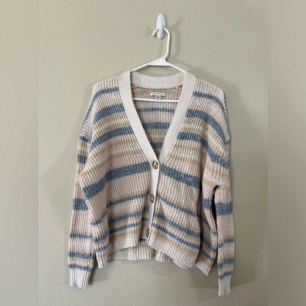 American Eagle Striped Cardigan